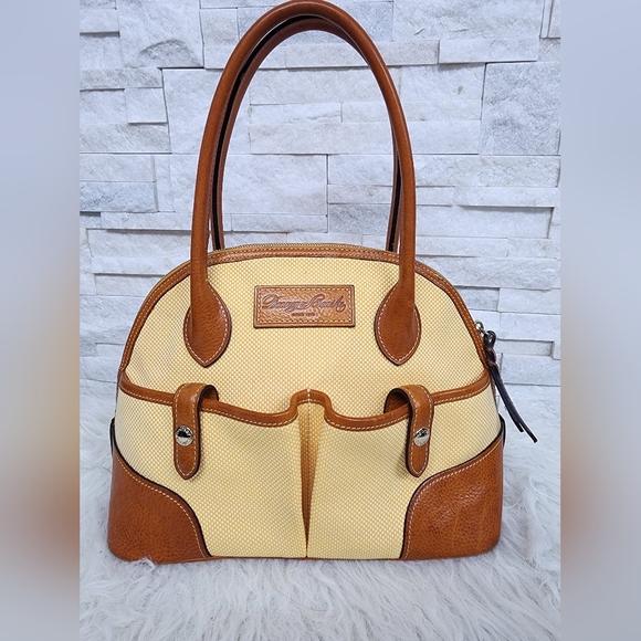 Canvas and Leather Double Zipper Satchel - Picture 2 of 16